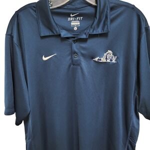 Nike Dri-FIT ODU Old Dominion Monarchs Polo Shirt Mens Large Navy Blue Short Slv
